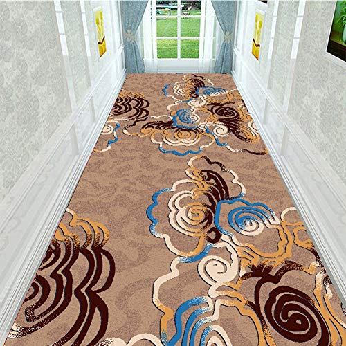 Tapis de couloir jaune style européen 1.2x5m résistant et découpable - 3