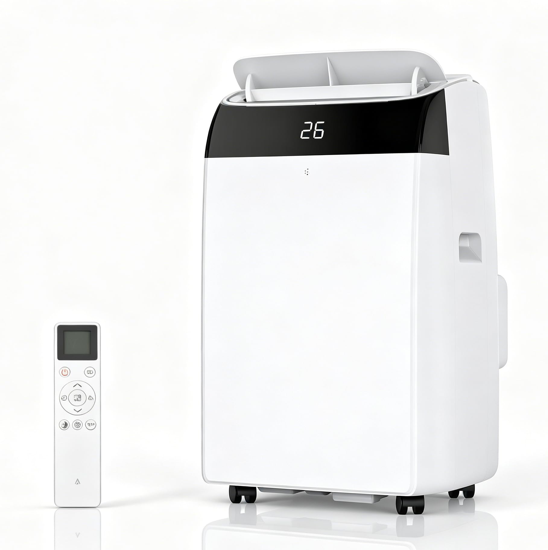Garveemore White 12000 Btu Portable Air Conditioner Indoor Ac Unit, Rooms Up To 550 Sq.ft, 4-In-1 Cooling Dehumidifier Fan With Follow Me, Quiet Sleep Mode, Window Kit Included, Standing Floor Unit