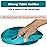 Silikong Suction Plate for Toddlers | BPA Free, 100% Food-Grade Silicone | Microwave, Dishwasher and Oven Safe | Stay Put Divided Baby Feeding Plates (1, Turquoise)