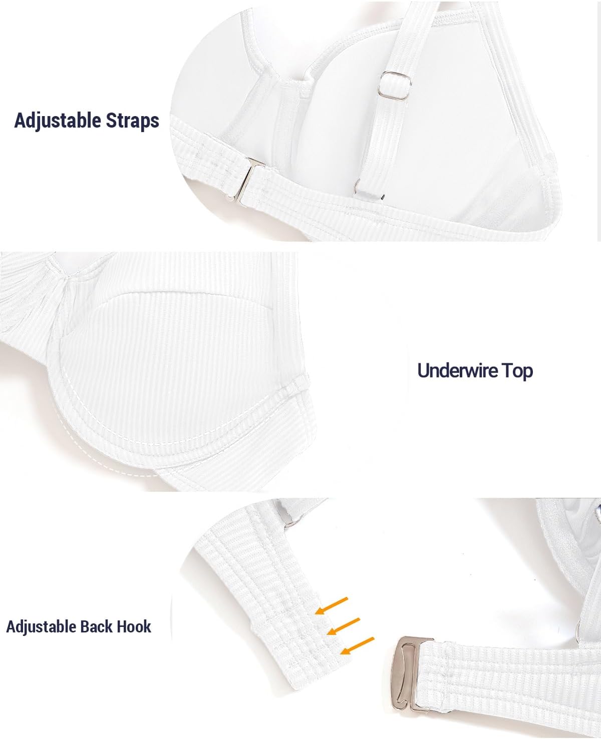 Women Underwire Bikini Tops - Push Up Swim Top Only Bra Swimsuit Tops 2025 Bathing Suit Top