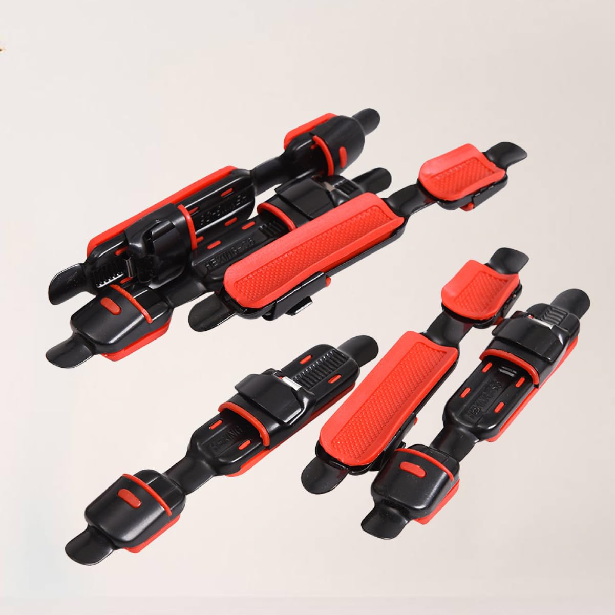 BESTonZON 20Pcs DIY Fishing Pole Reel Seat Accessories Black and Red Durable Design Easy Installation for Sea Fishing Vessels for Customizing Rods