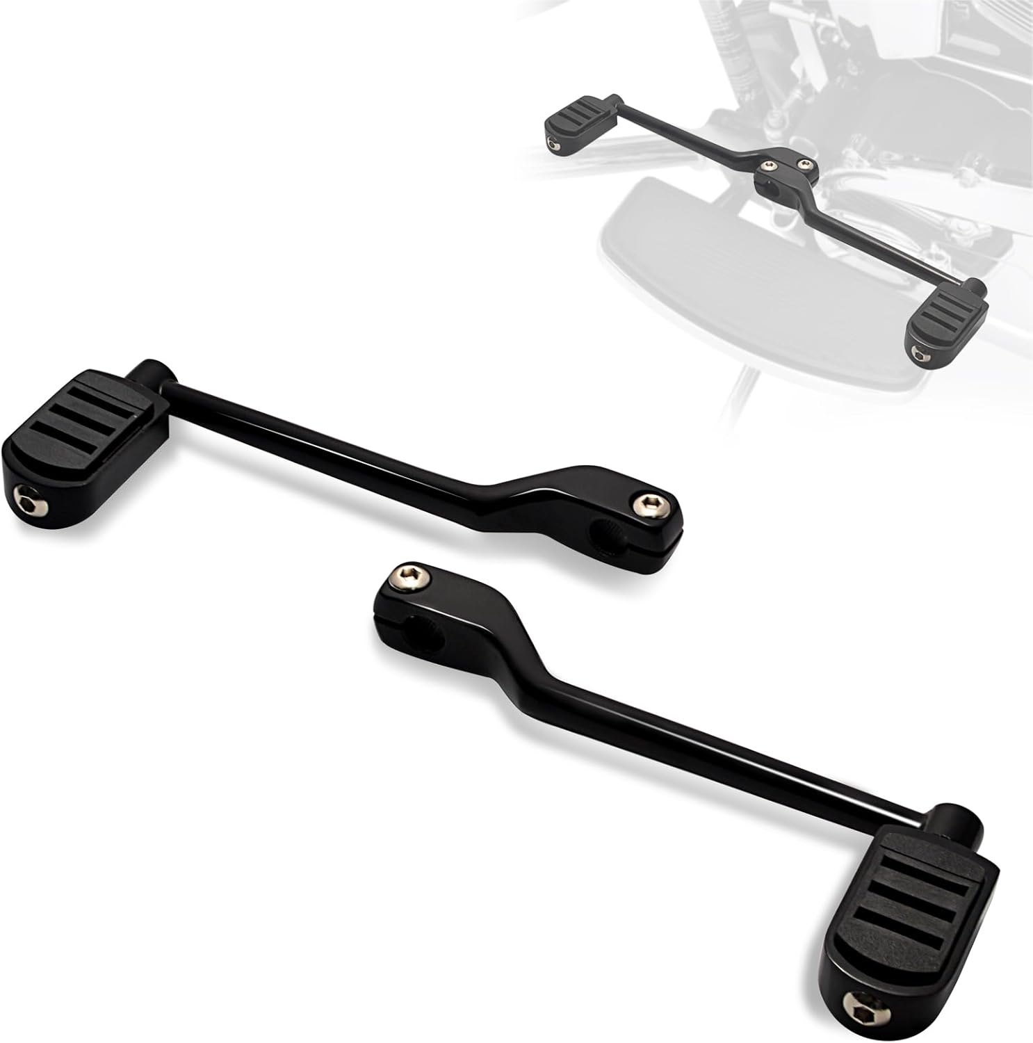 FOVPLUE Heel/Toe Shifter Levers w/Shift pegs, Front and Rear Shifter Pegs for Harley '86-'17 FL Softail, 88-Later Touring CVO Road Glide Street Glide Electra Glide Road King and '08-Later Trike, BK#2