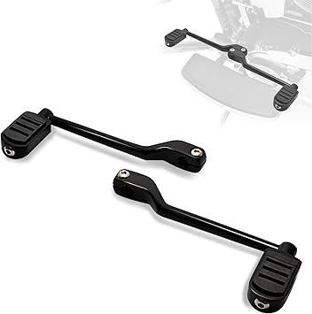 FOVPLUE Heel/Toe Shifter Levers w/Shift pegs, Front and Rear Shifter Pegs for Harley 86-17 FL Softail, 88-Later Touring CVO Road Glide Street Glide Electra Glide Road King and 08-Later Trike, BK#2