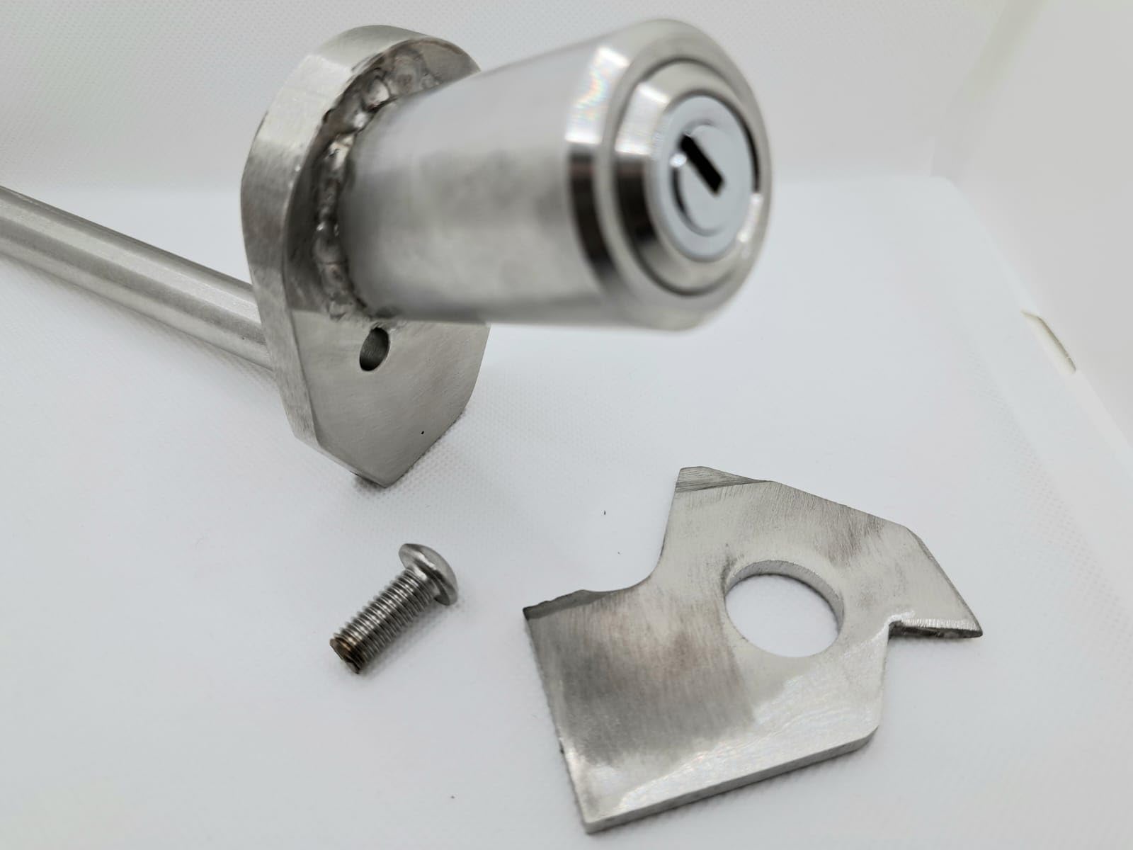 BLOCK BRAKE - ANTIFURTO MECCANICO BLOCCA CAVALLETTO CENTRALE PER MOTO HONDA FORZA 750 IN ACCIAIO INOX CON CHIAVE CODIFICATA