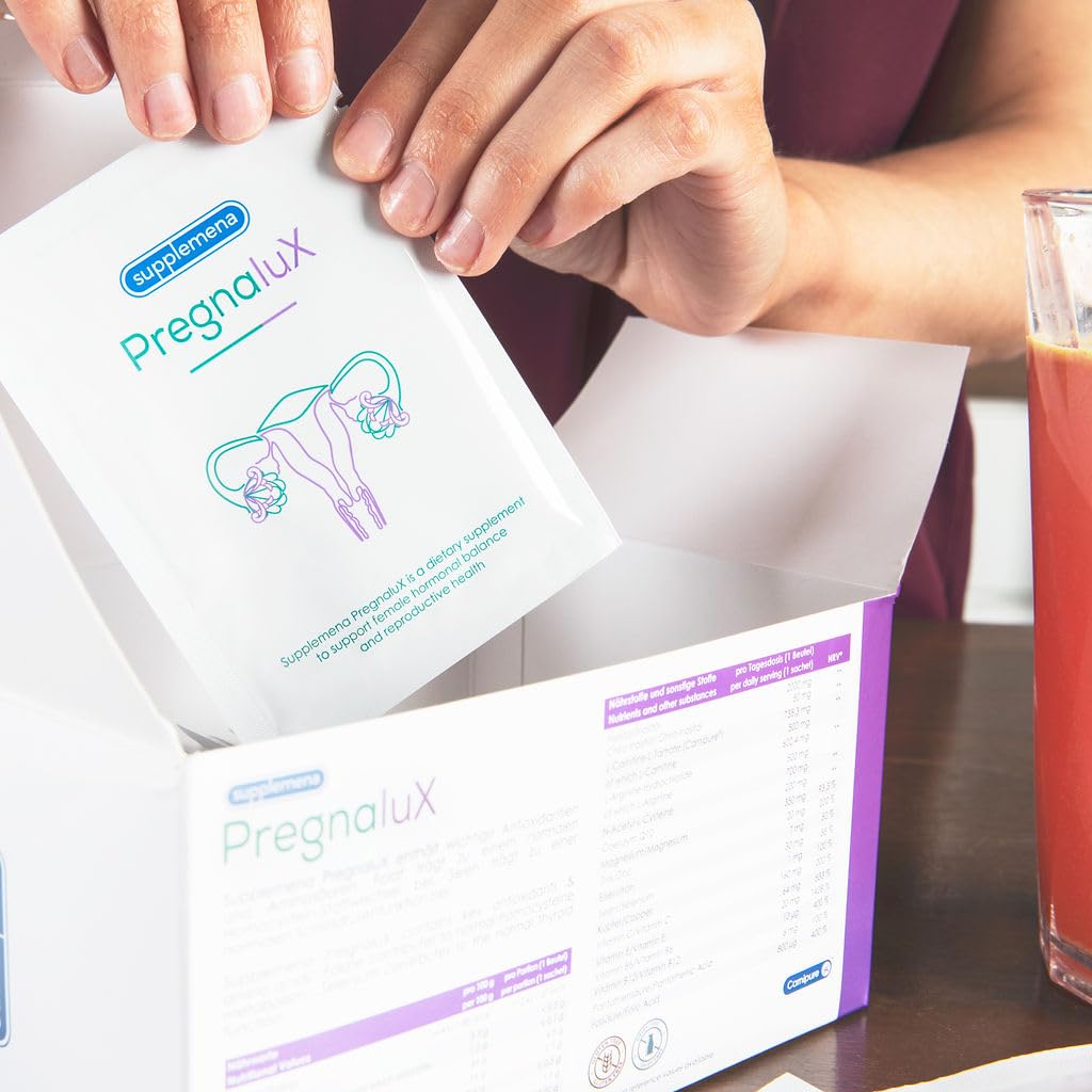 PregnaluX | Myo Inositol Powder | Fruchtbarkeit & Zyklus regulieren | Kinderwunsch-Vitamine mit L-Arginine, CoQ10 & Zink | Weibliche Unterstützug | 1 Monat