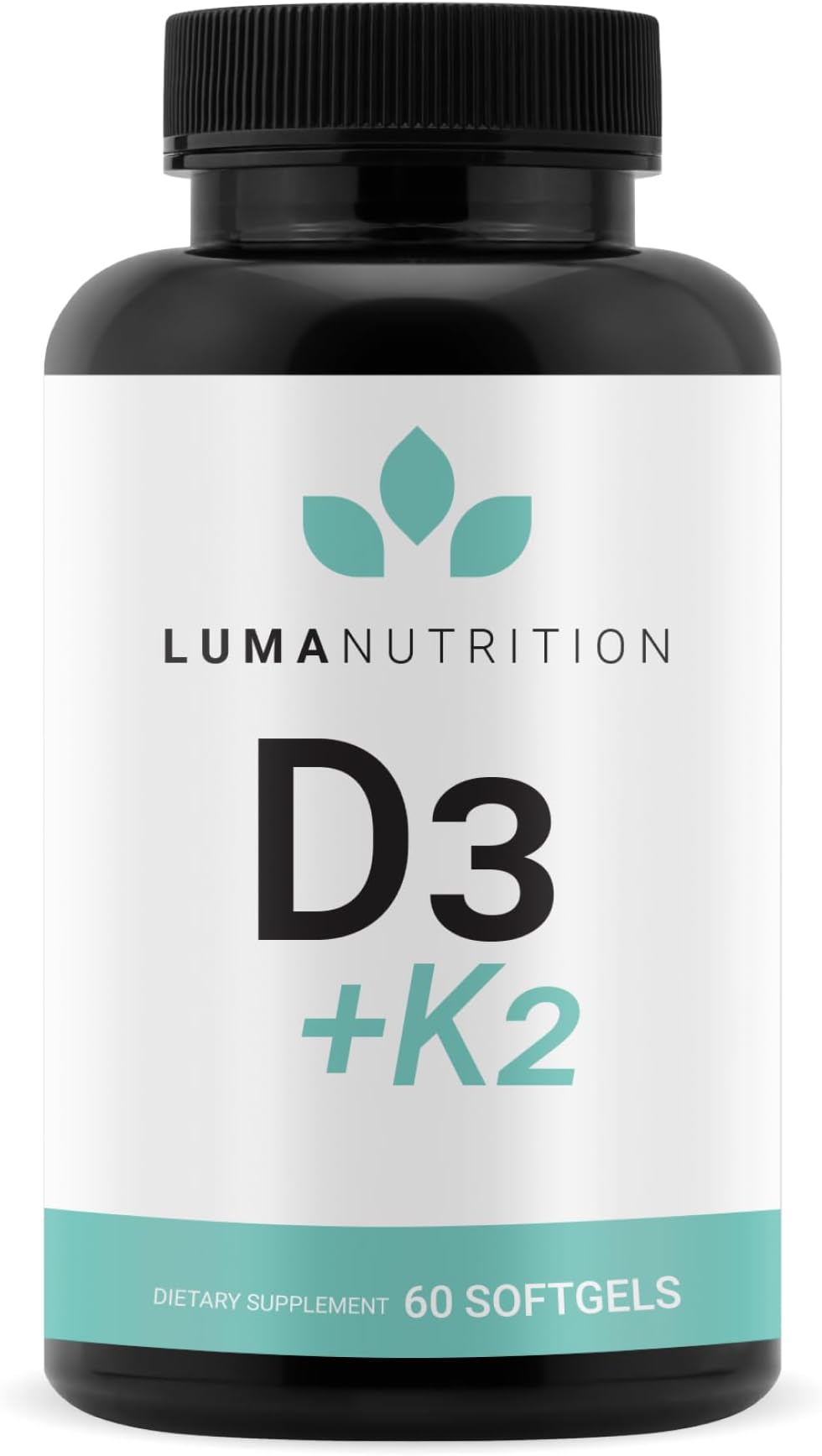 D3 + K2 Vitamin 10000 IU - Bone and Heart Health Supplement - Max Strength Immune Support and Calcium Absorption - 60 Softgels