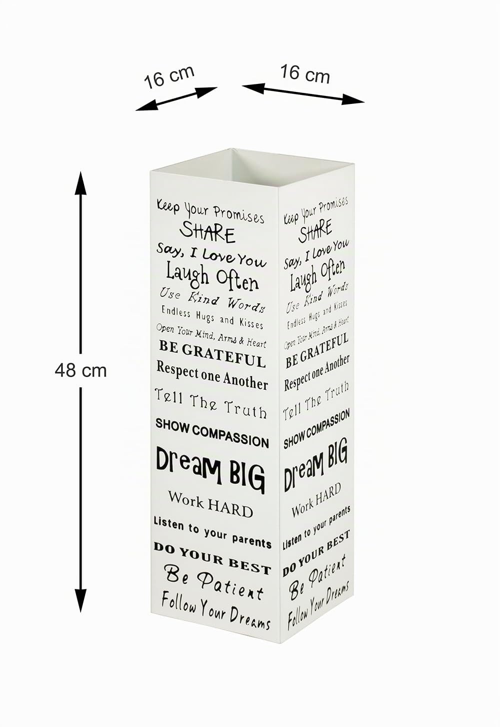 HAKU Portaombrelli bianco, metallo - Dim. L 16 cm x A 48 cm x P 16 cm