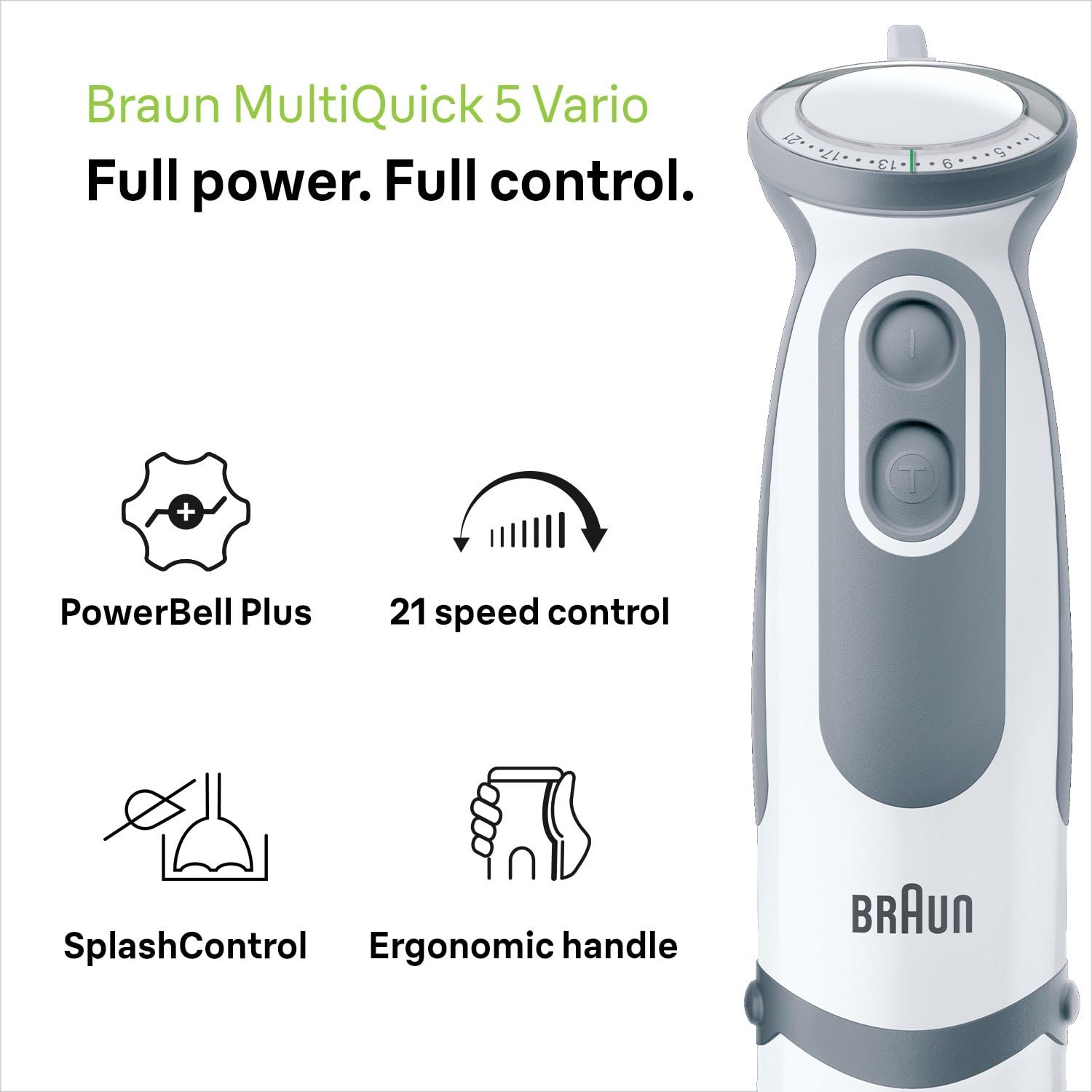 Motor para BRAUN Multiquick/Minipimer MR 6500 blanco y gris