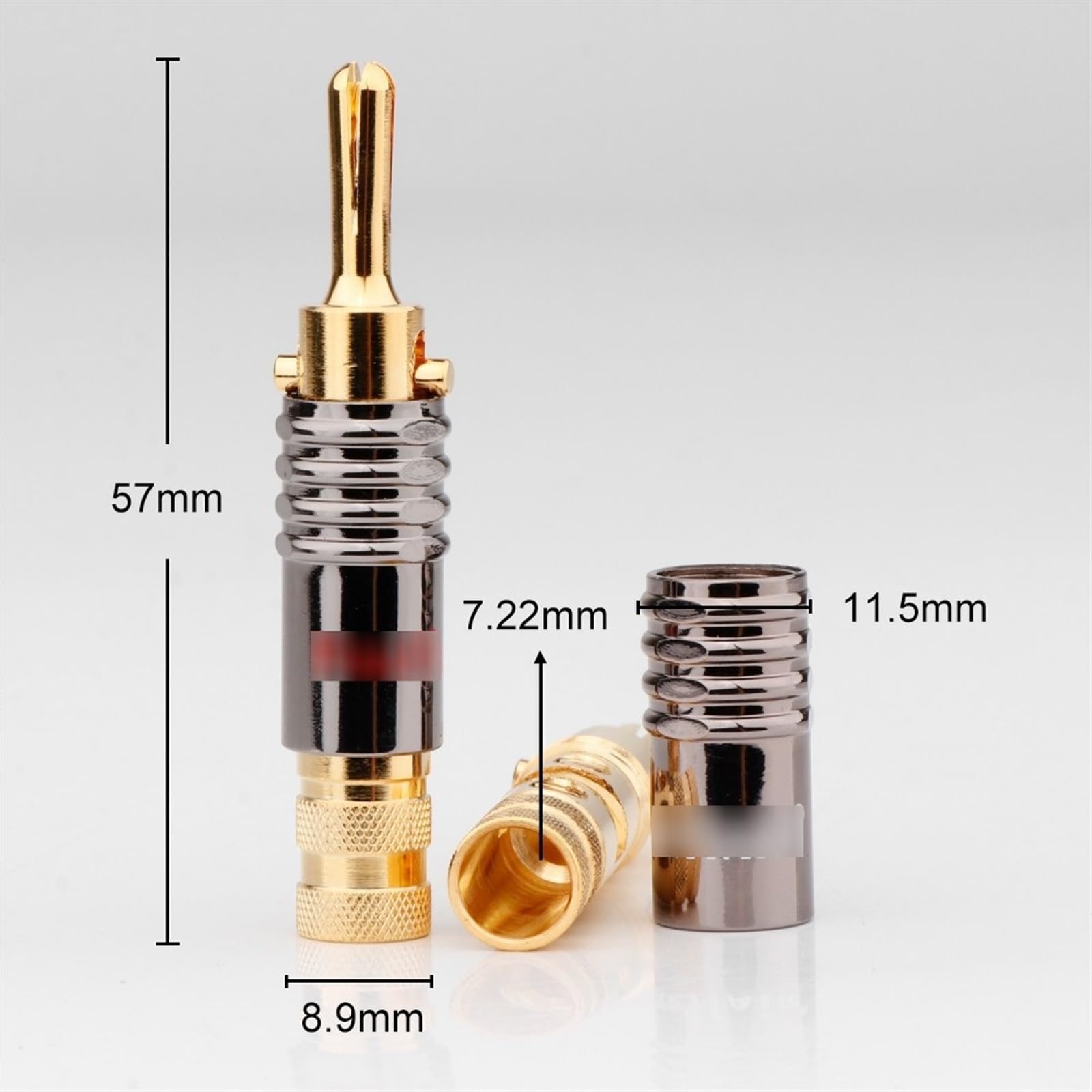 ATOULE Contatti Placcati In Oro Jack A Banana Cavo For Altoparlante Audio Hifi Placcato Oro Spina Maschio