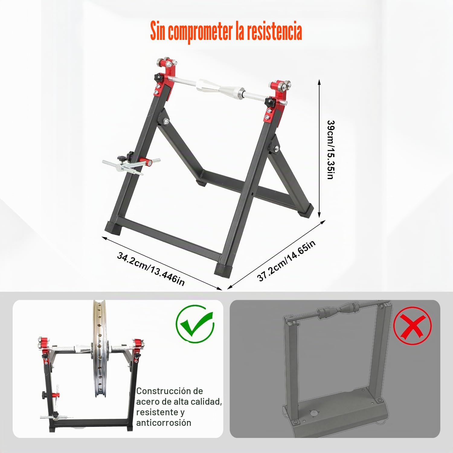 Equilibrador de Ruedas de Motocicleta, Soporte de Equilibrio de Ruedas de Acero, Manual Plegable para Ruedas de Motocicleta Herramientas Portátiles para Balanceador de Ruedas
