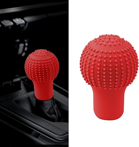 Miniatura 9 de Cubierta de perilla de palanca de cambios de automóvil, protector de perilla de palanca de cambios de automóvil antideslizante de silicona, K3 negro