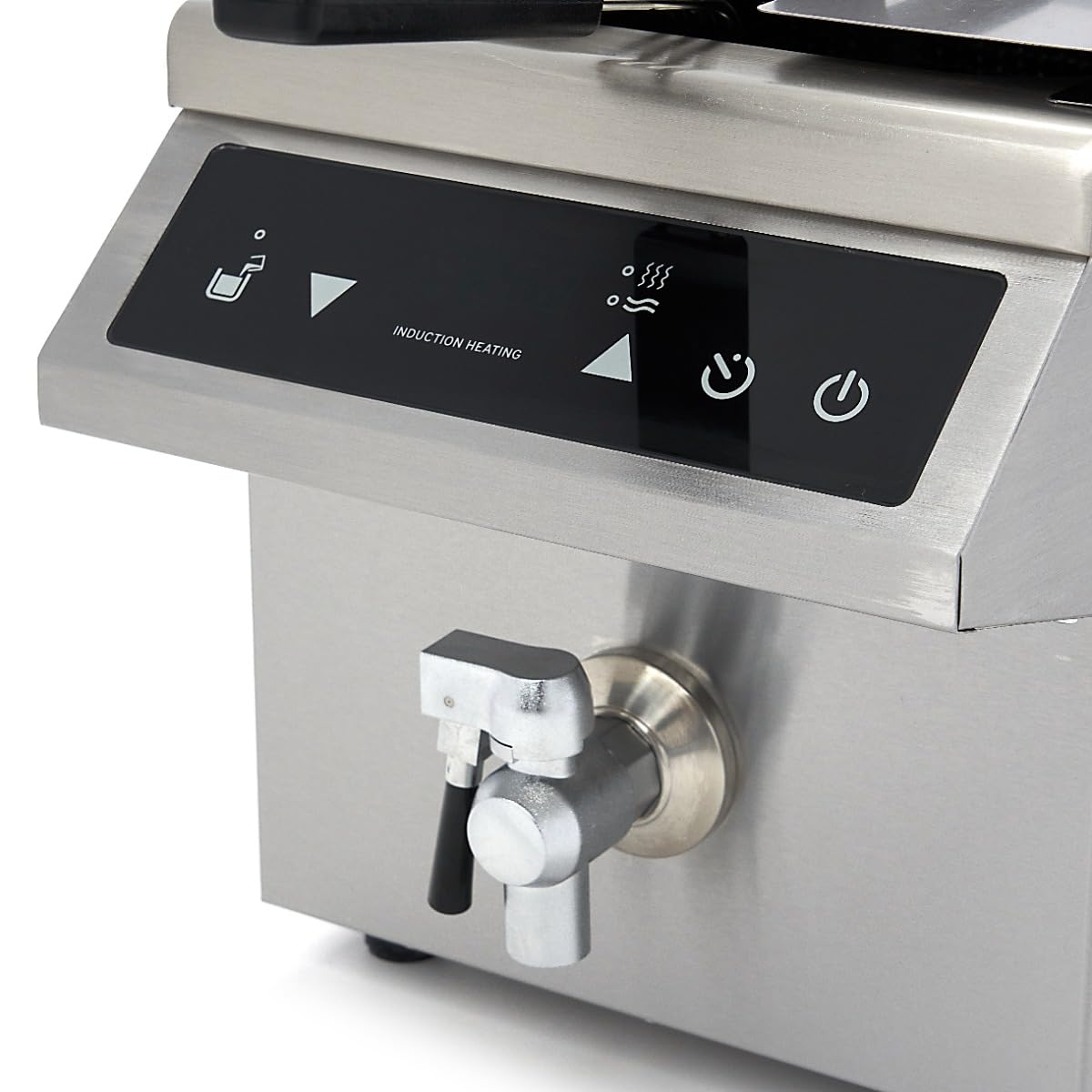 Maxima Friggitrice - 8L - 1 Cestello - Induzione - con Rubinetto di Scarico