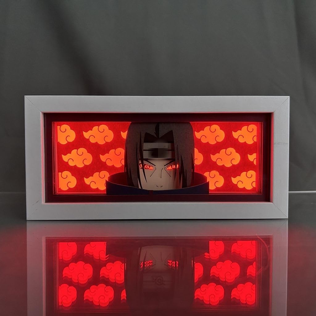 Hongjieya Anime Lamp Uchiha Itachi Figure for RGB Led Light 16-Color Changing Atmosphere Light Bedroom Decor Gift