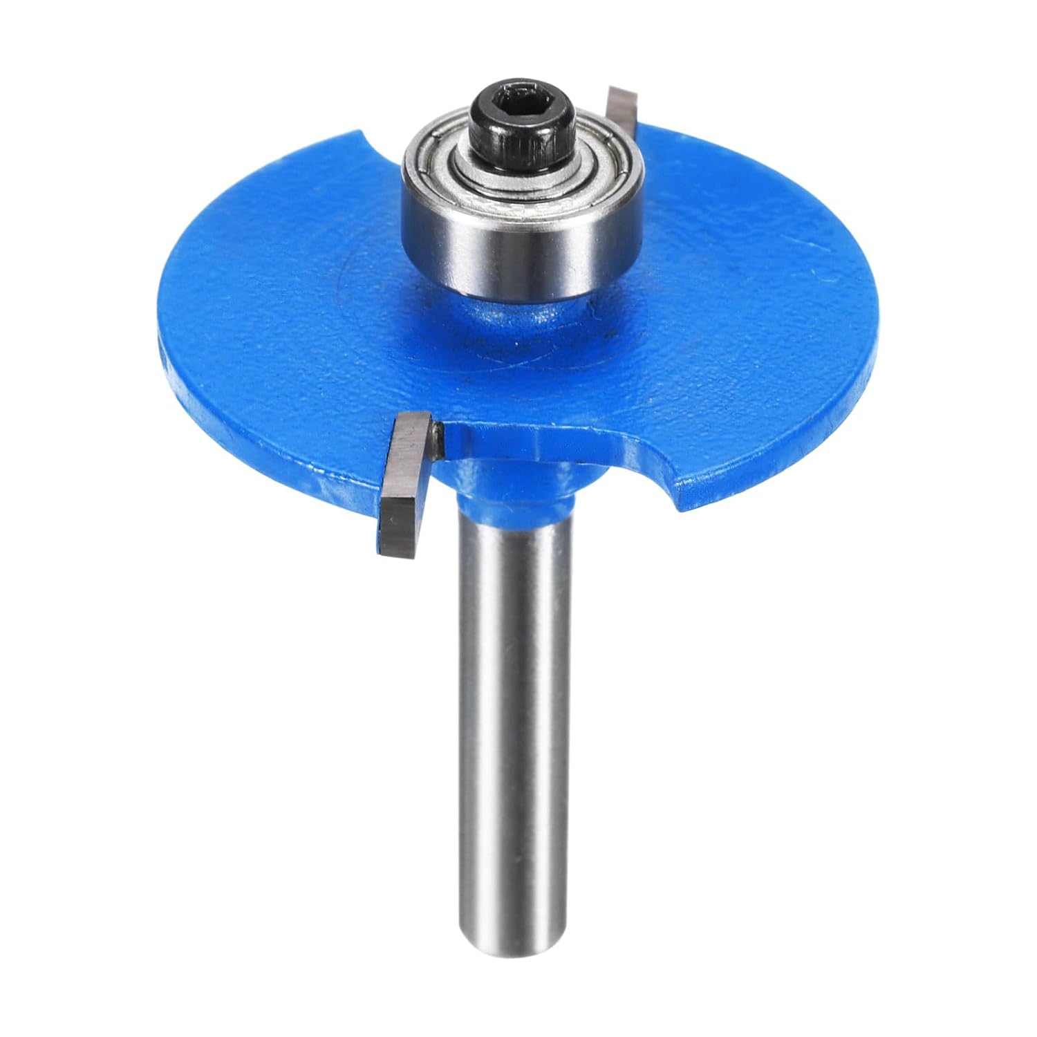HARFINGTON T Slot Cutter Rabbet Router Bit 1/4" Shank 1-5/8" (41.3mm) x 5/32" (4.2mm) 2 Wing Carbide Slotting Cutter Rabbeting Slab Flattening Router Bits with Bearing for Wood