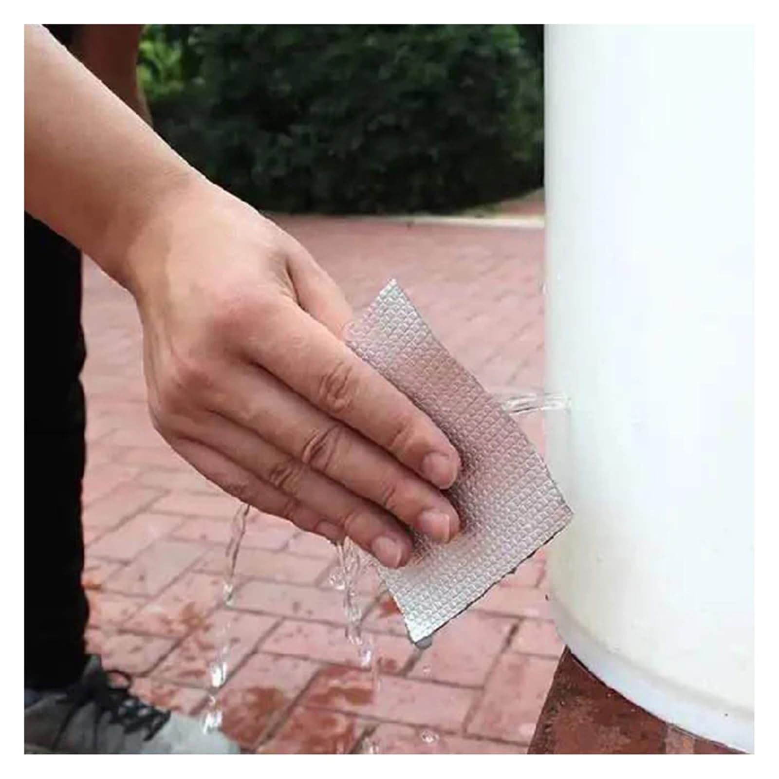 Cinta Butilo Impermeable Cinta impermeable de butilo gruesa papel aluminio, cinta adhesiva for reparación conductos techo y grietas pared, resistente al agua a altas temperaturas | 5mx20cm