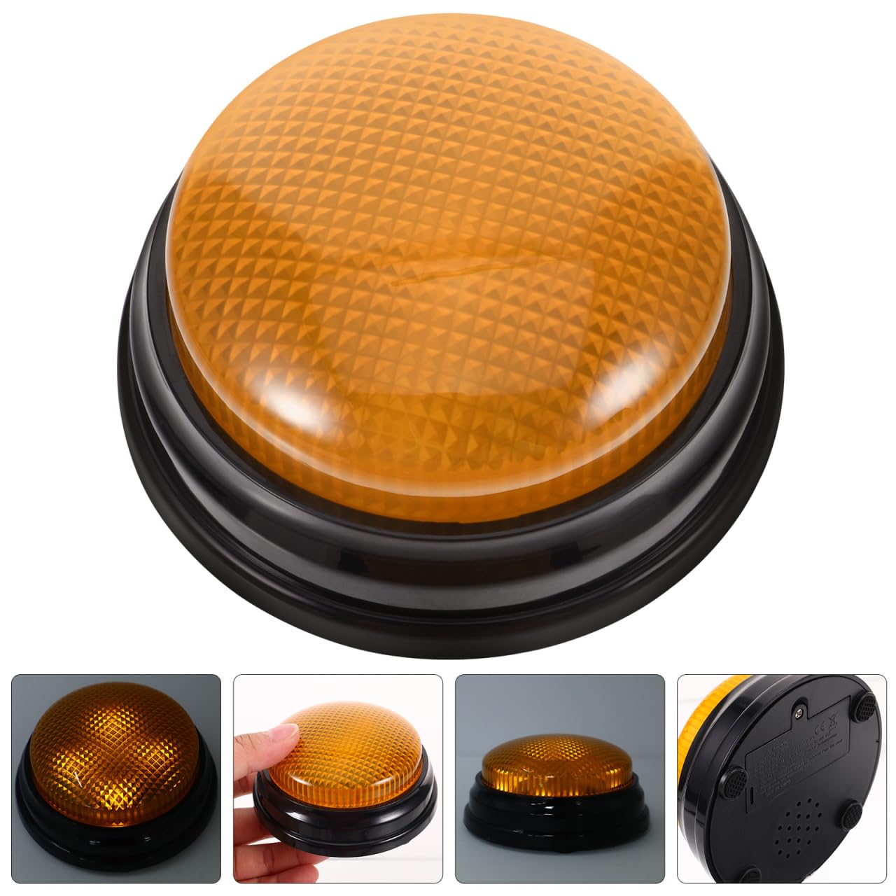 Abaodam Light Vocal Button Game Buzzer with Sound and Light for Party Quiz Competitions Interactive Toy for Family Entertainment 3.5 Inch Game Prop - Image 2