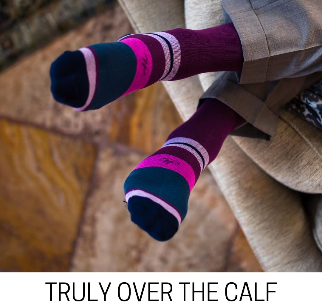 Pierre Henry Over the Calf Socks for Men (9 pairs) | Cotton Casual Dress Socks | Long Socks Stays up12+ hr| Size 7-11 |12-16 - Image 5