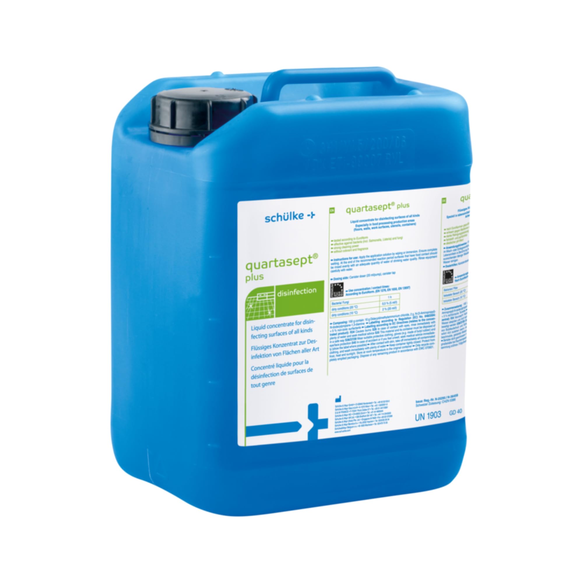 Shülke & Mayr 114306 Schülke Quartasept Plus Flächendesinfektion, Aldehydfrei, 5 L