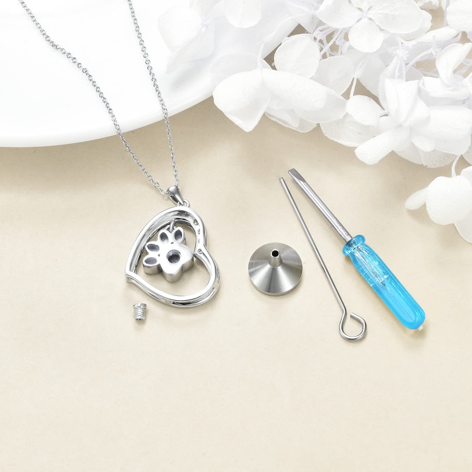 YFN Collar de plata de ley con estampado de pata, colgante de perro, gato, gato, perro, conmemorativo, regalos para mujeres y niñas, Normal, Plata esterlina, Sin piedra preciosa