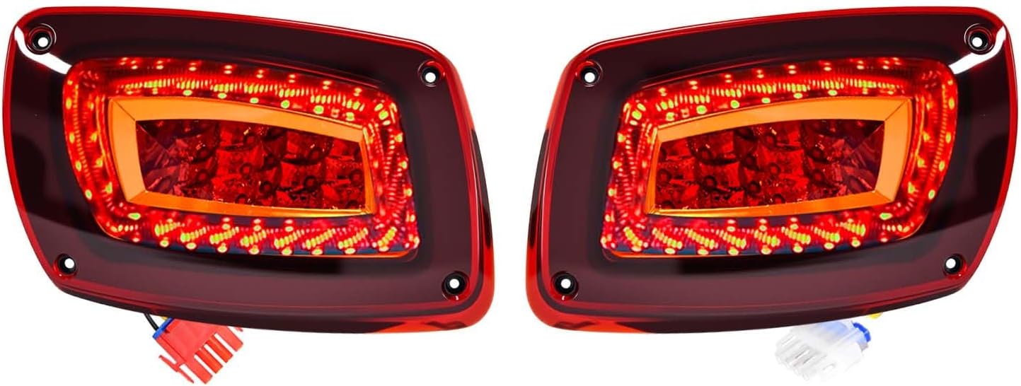 Golf Cart LED tail Lights, 12V Rear Lights with 4 Wire for 2016 + EZGO RXV,Replace Brake Lights Assembly for EZGO RXV 2016+ Gas & Electric Models