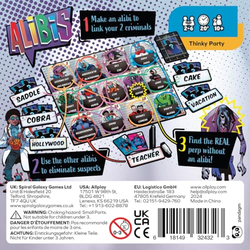 Alibis Juego de Mesa para 4-8 Jugadores miniatura 3