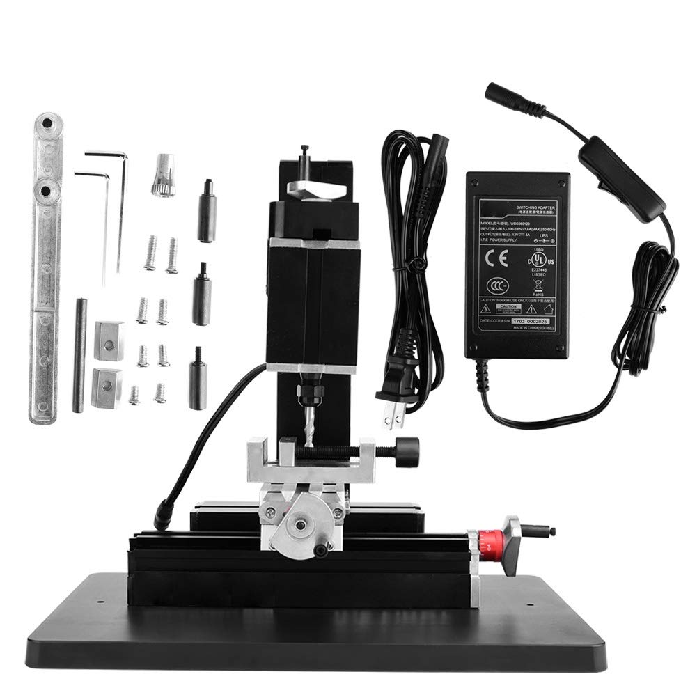TZ20005M 60W 12000RPM Mini Metal Lathe DIY Miniature Milling Machine Miller 100-240V for Lignin Plas