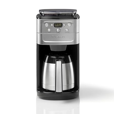 CUISINART Professional Grind and Brew Plus, Bean to Cup Filter Coffee Maker, DGB900BCU, Silver