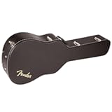 Fender Flat-Top Dreadnought Acoustic Guitar Case&comma; with 1-inch Foam Padding&comma; Guitar Accessories&comma; Black