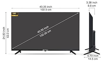 Sansui 102cm (40 inches) Full HD Certified Android LED TV JSW40ASFHD (Midnight Black) With Voice Search Smart Remote
