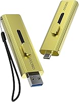 Vista 1 de Disco duro externo SSD de 512 GB, hasta 1100 MB/s USB 3.2 Gen 2 Dual-Drive Tipo-C + A, disco SSD portátil de pulgar, unidad flash 2 en 1 para iPhone