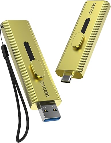 SSD externo de 1 TB, hasta 1000 MBs, disco duro SSD portátil, puertos USB 3.2 Gen 2 Dual USB-C y USB-A, diseño push-pull, unidad USB para iPhone