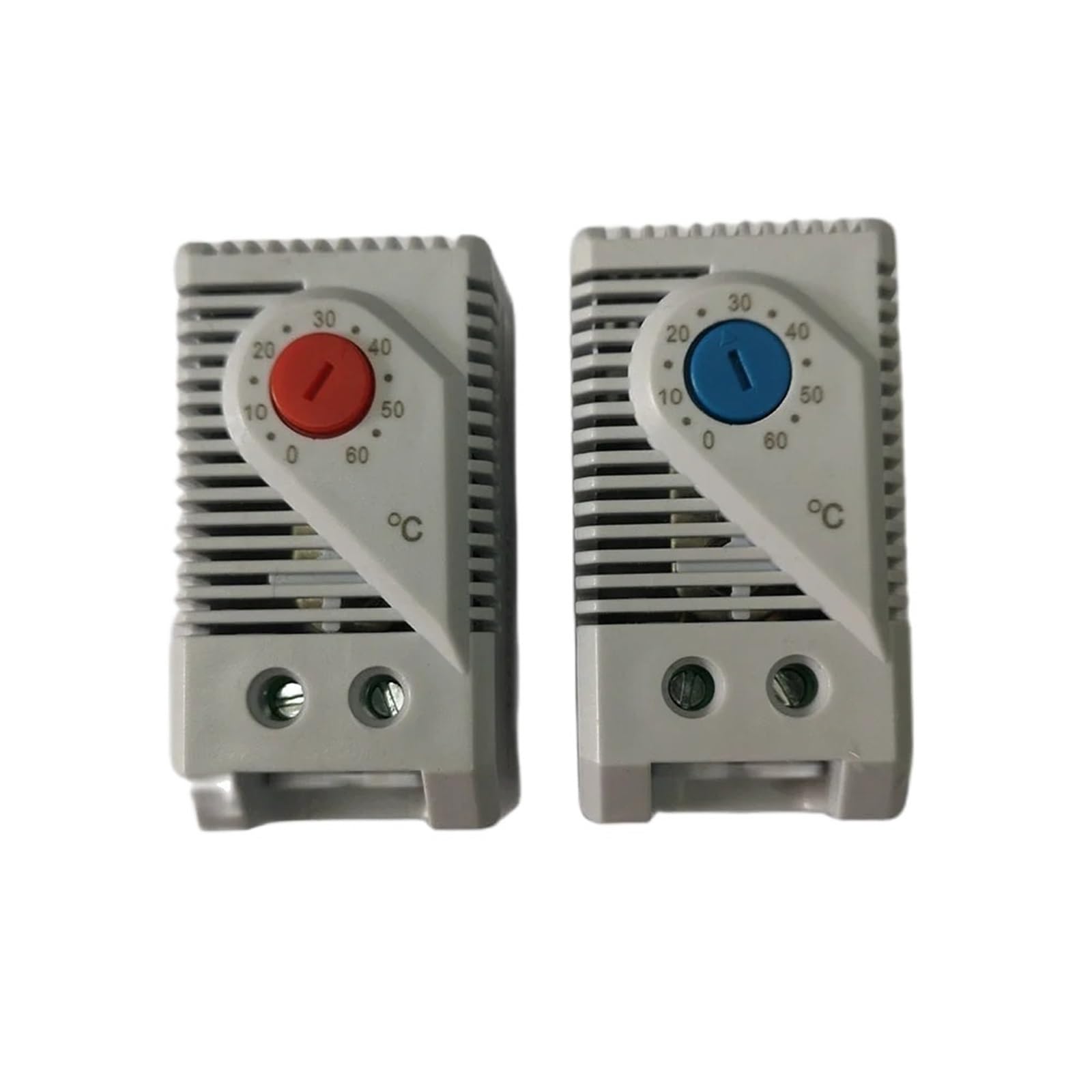 Regolatore di temperatura NO e normalmente chiuso Din Rail Mini termostato meccanico compatto(Orange)