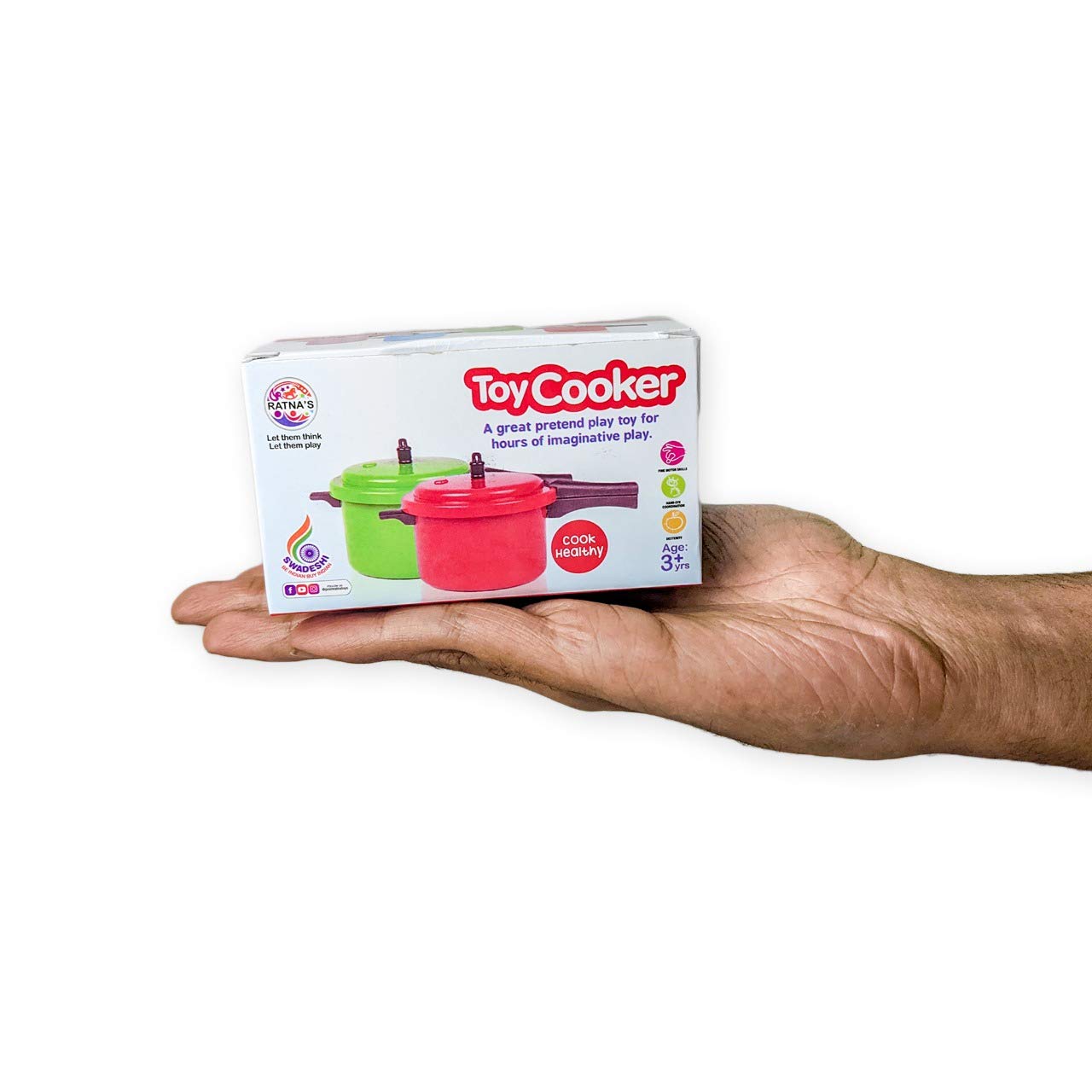 Havekart Toy Cooker Miniature Household Kitchen Appliances Pretend Play Toy for Kids (Green) 4 611+TCR77mL. SL1280