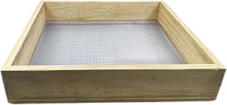 ZYSM Sifter for Garden, Hand Held Multi-Purpose Wood Compost Soil Screen Dirt Cedar Garden Sifter for Compost Sifting Soil, Dirt, Peat Moss and Potting Soil 01