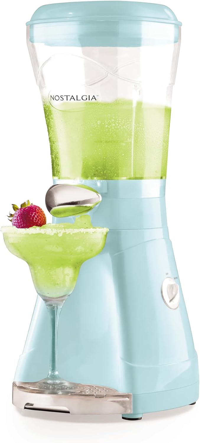 Nostalgia Margarita Machine - Blender for Smoothies, Margaritas, Daiquiris, and Slushies - Aqua - 64-Ounce