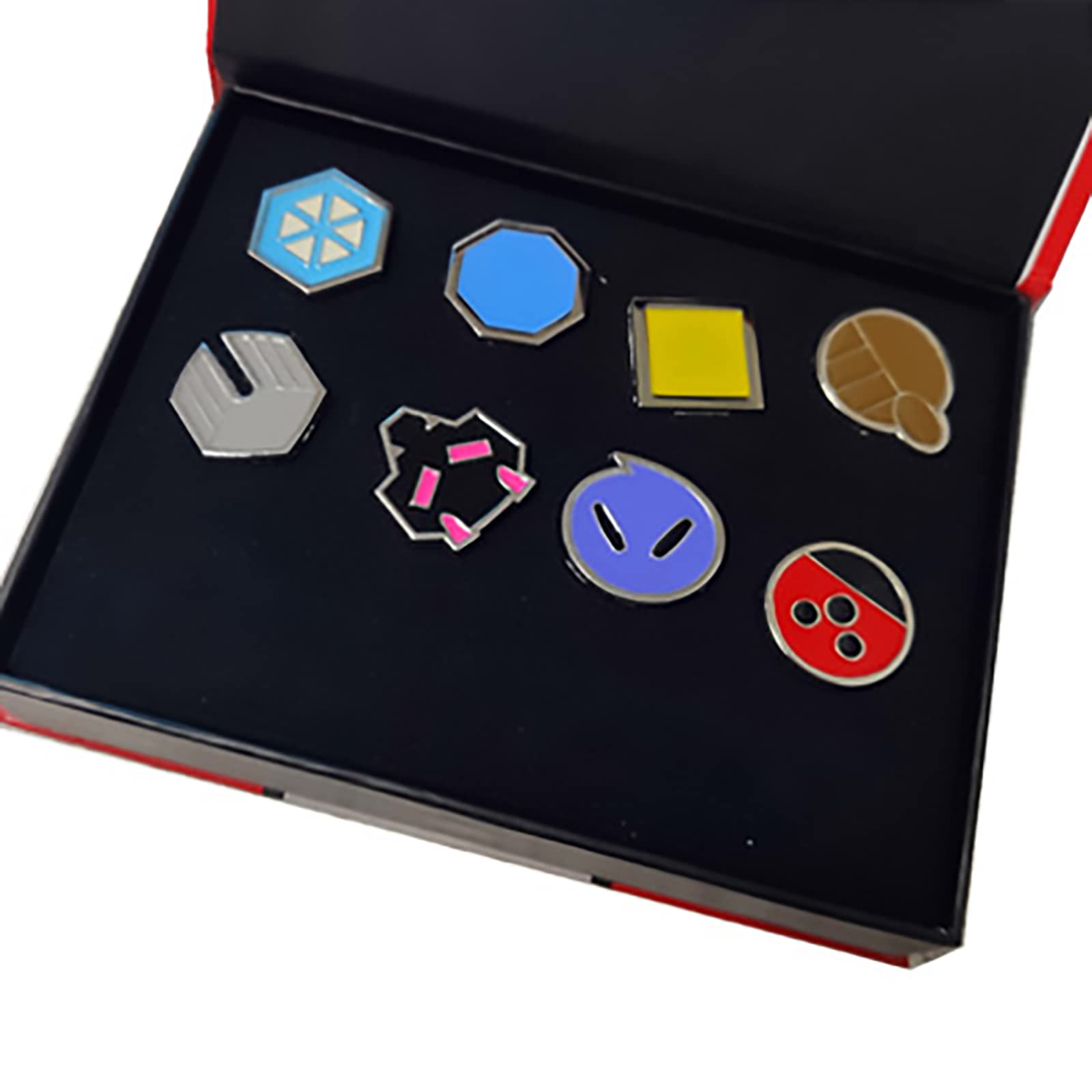 YUANstore Applicable to Generation 1-6 Badge Collection Box, Game Collection Set of 8PCS, Gift for Boy and Girls