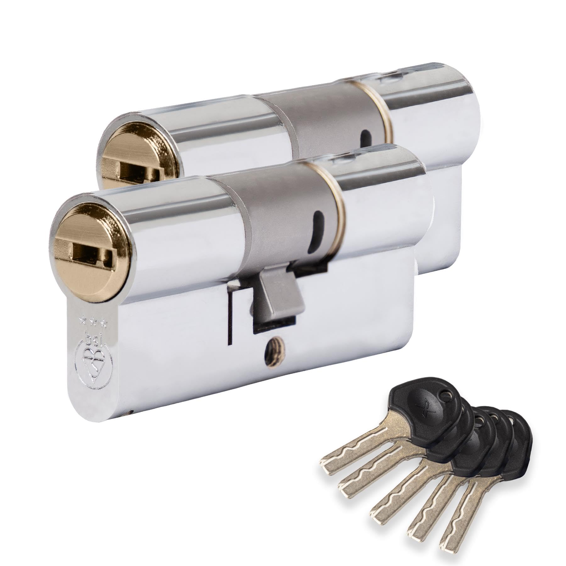 XFORT Colossus Dual Finish 3 Star Kitemarked Keyed Alike Euro Cylinder Lock 55EX/45 (100mm)