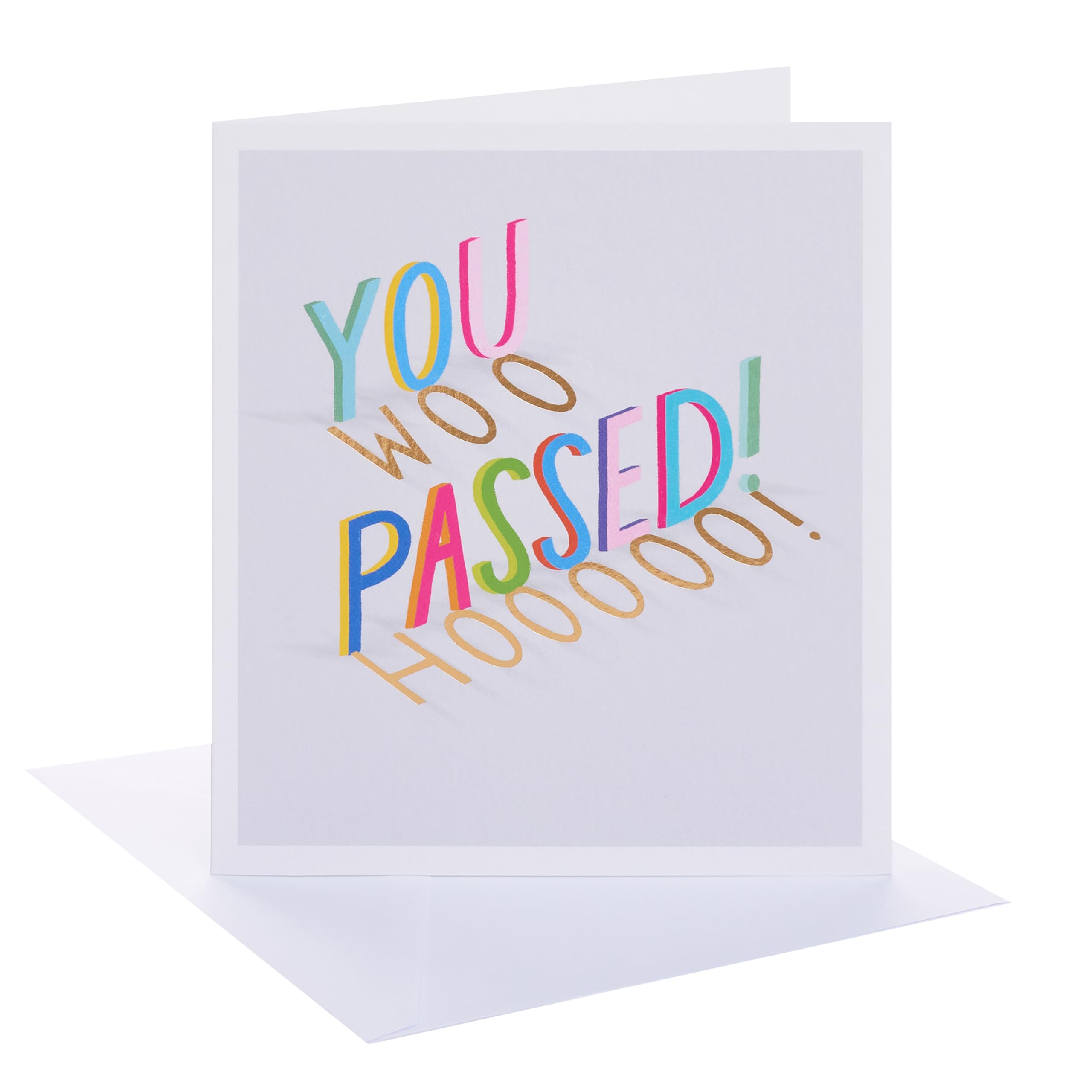 UK Greetings | Congratulations Card for Passing Exams | Congratulations/Proud of You | Her/Him | You Passed Design | With Envelope | 15.9 x 18.4 cm