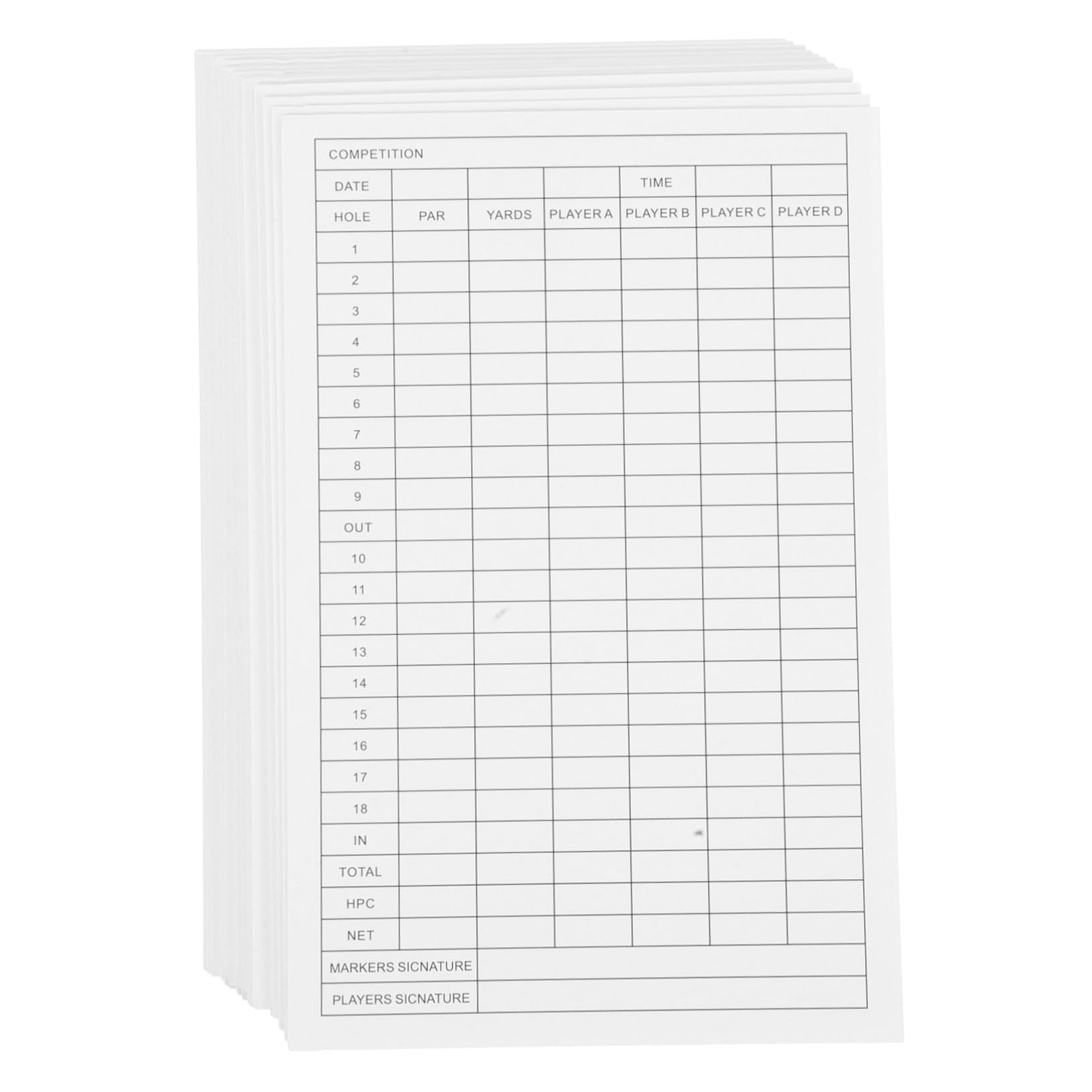 Totority 30Pcs Golf Scorecards Coated Paper Sports Accessory Portable Design for Easy Use for Golfers and