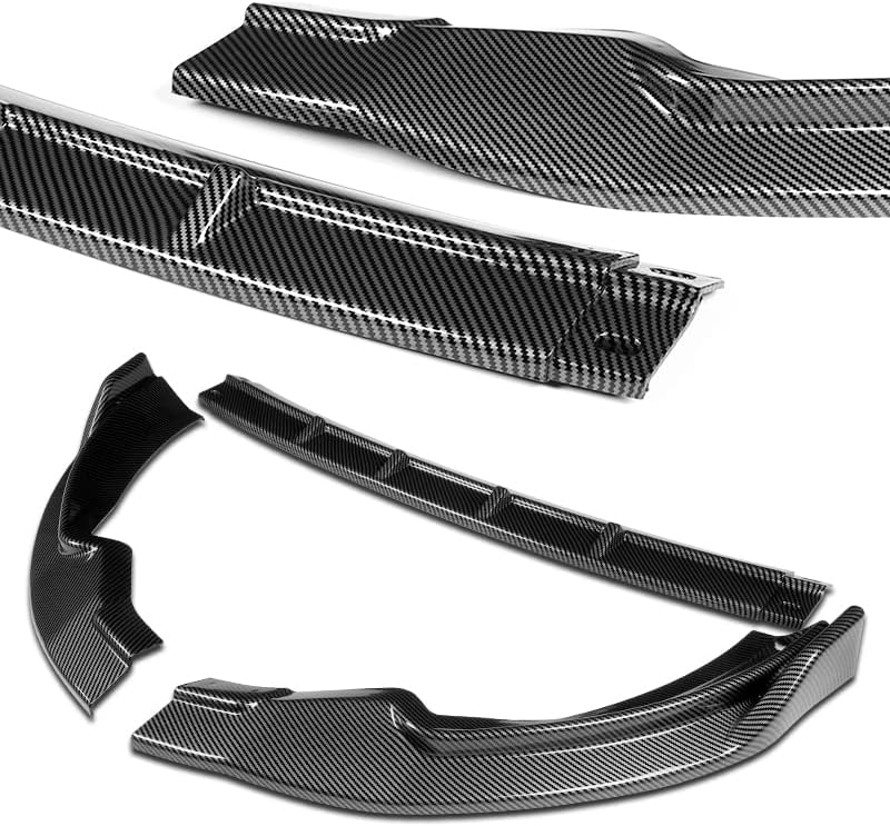3PCS Front Bumper Lip Kit fit for compatible with 2013-2020 Nissan 370Z, GT-Style Splitter Trim Protection Spoiler, Air-Dam-Chin-Diffuser (Carbon Look)