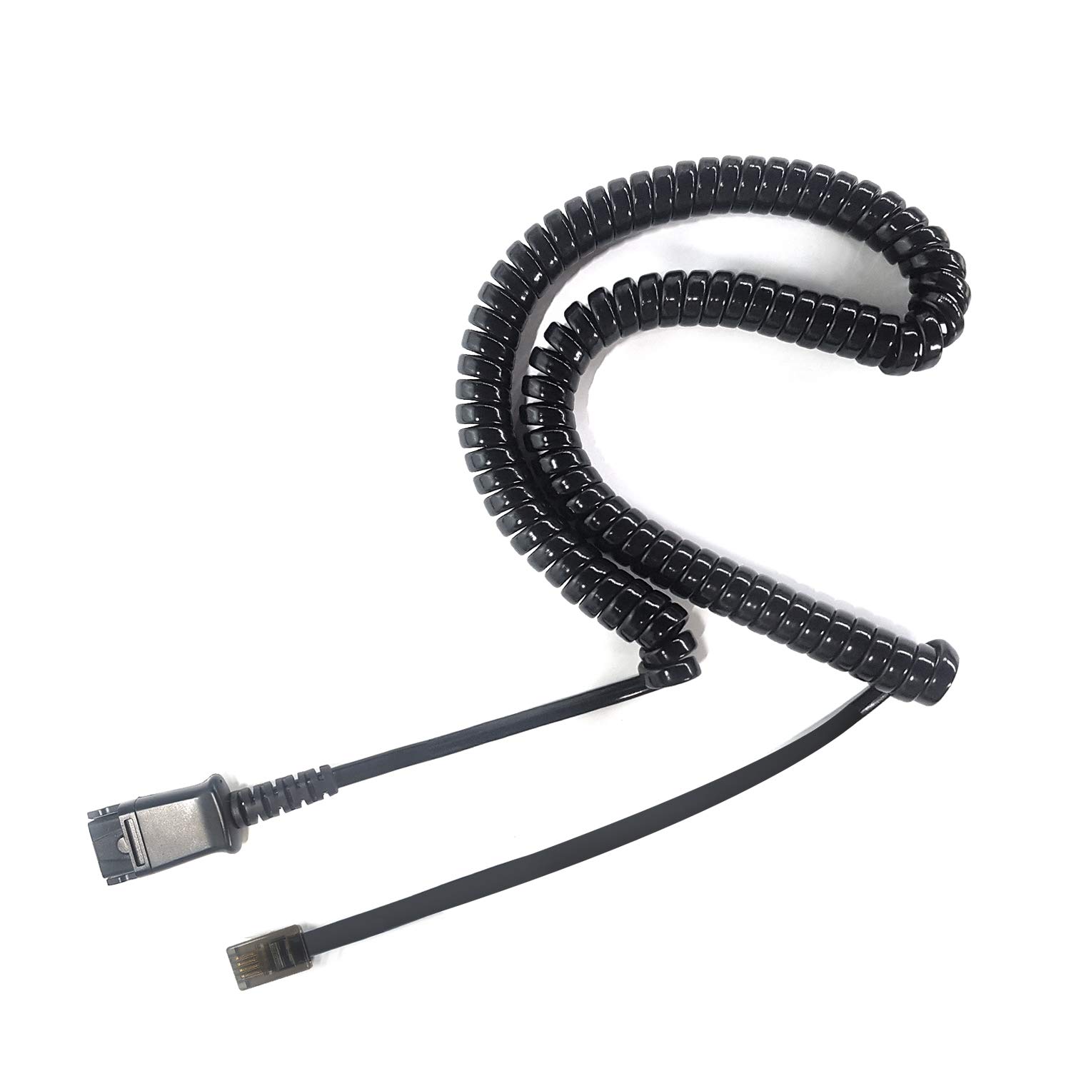 IPD Cable Adaptador Inferior U10P con Conector RJ09 Compatible con Plantronics y Auriculares para Poycom VVX, Avaya, Nortel, Mitel y Muchos Otros teléfonos IP