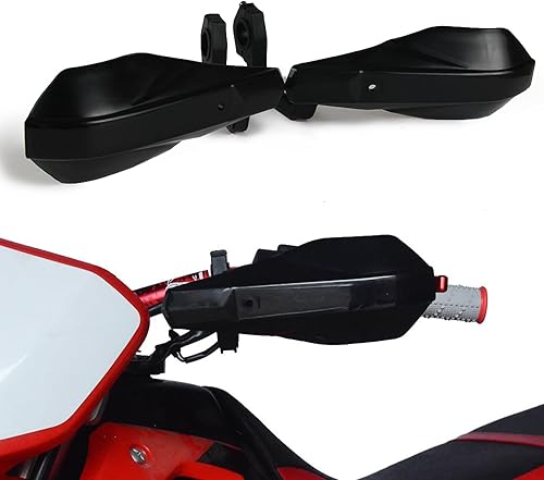 Protectores universales de mano de plástico para motocicleta, 7/8, 0.866 in y 1 1/8 1.102 in, para motocross, color negro
