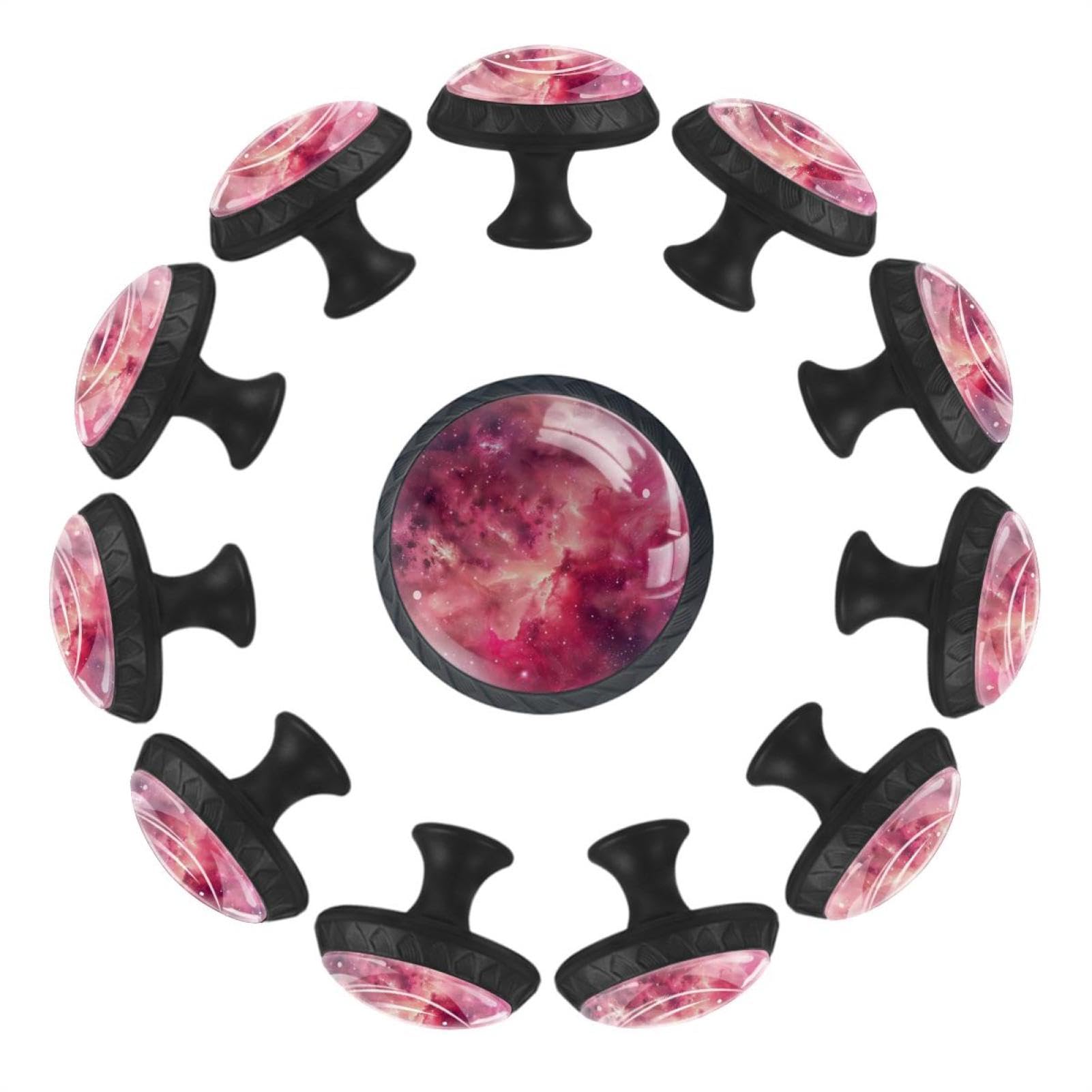 Boutons d'armoire ronds roses pour rénover facilement les tiroirs de commode