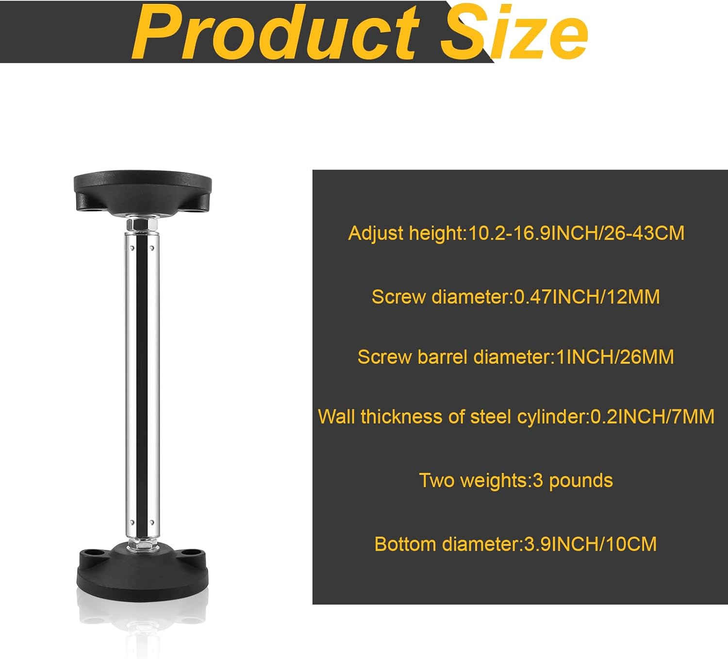2 Pcs Undermount Sink Telescopic Brackets Stainless Heavy Steel Duty Adjustable Support Pole Bathroom and Kitchen Cabinet Sofa Sink Installation and Construction(10.23in-16.9in)