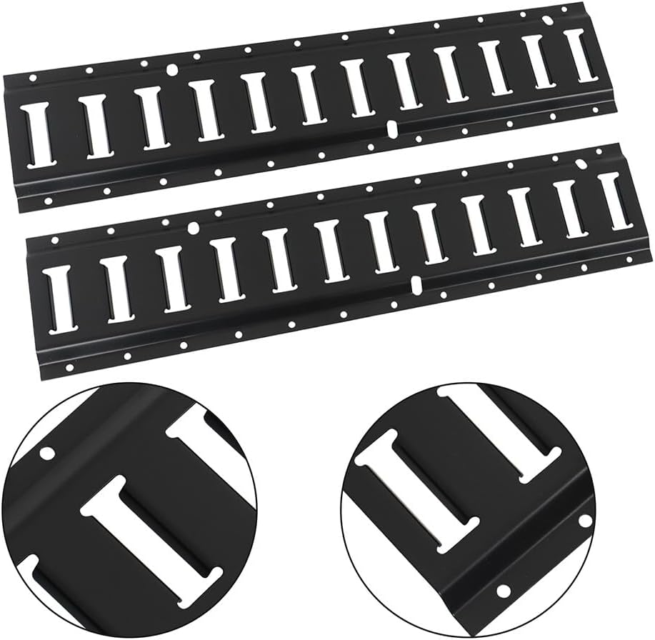 2 Pack 2' E Track Tie Down Rail Kit Bar Rails Powder Coat Black - Secure Cargo
