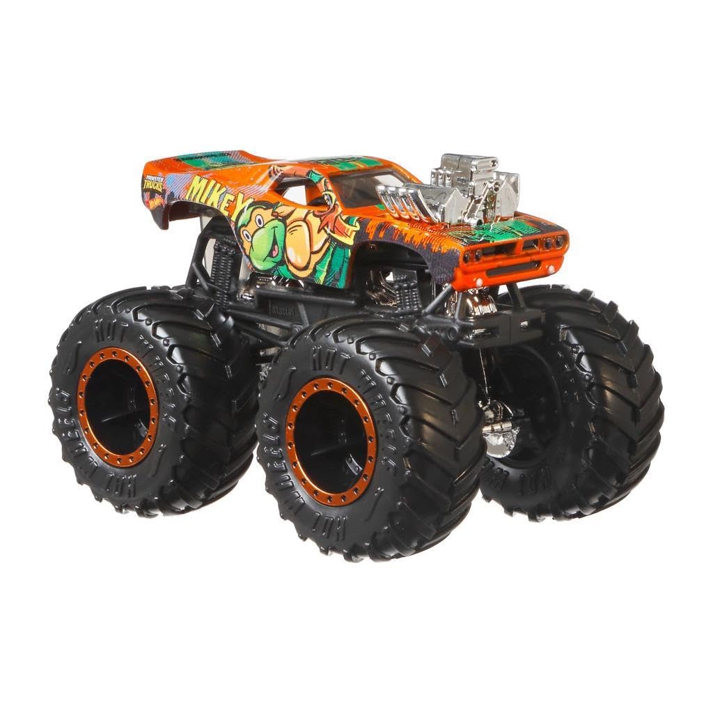 Hot Wheels Teenage Mutant Ninja Turtles Michelangelo Toy Car 1:64, Glossy Finish