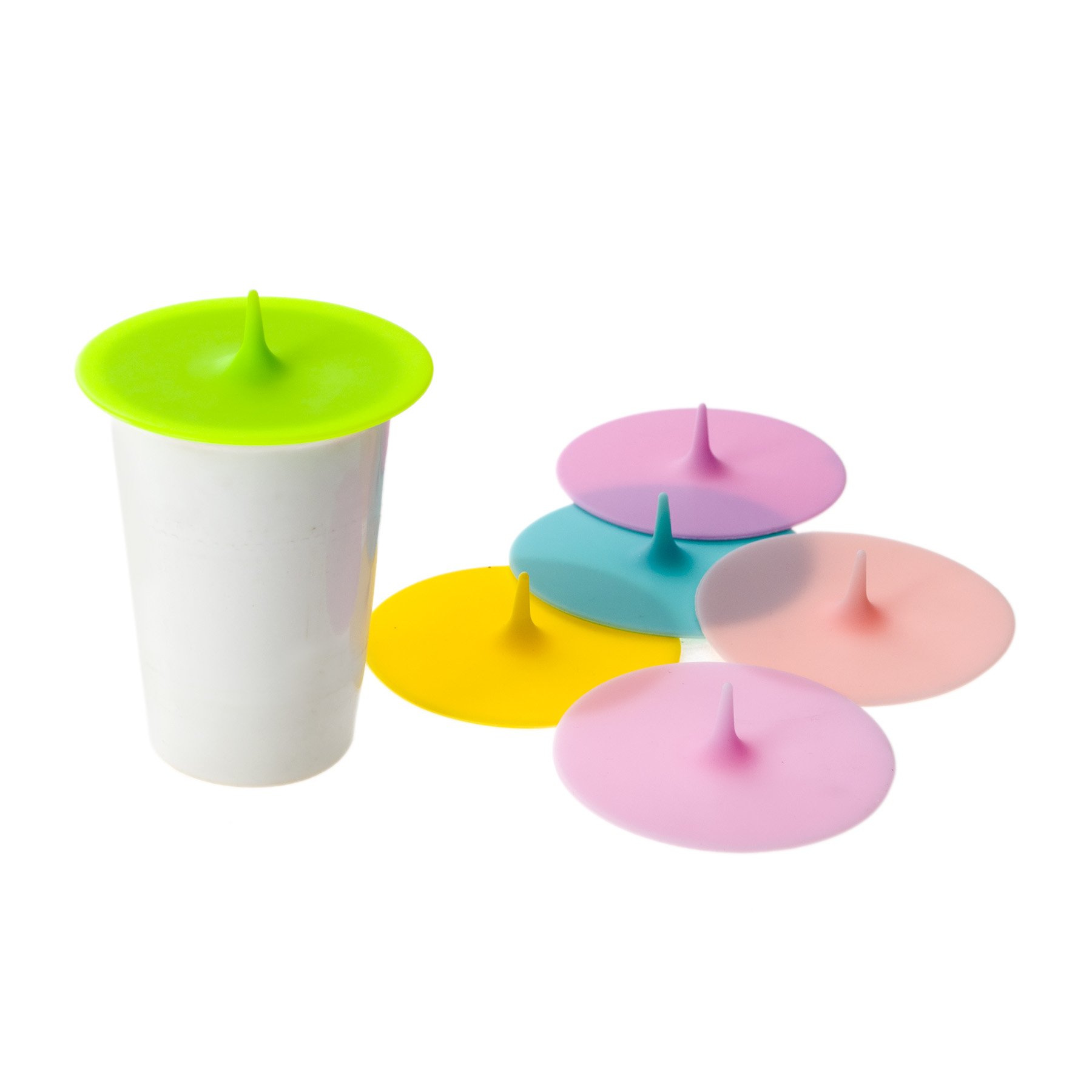 12 Stück Süße Silikon-Deckel Für Tassen – Blumendesign, Luftdicht, Passend Für Becher Bis 8,9 Cm Rand