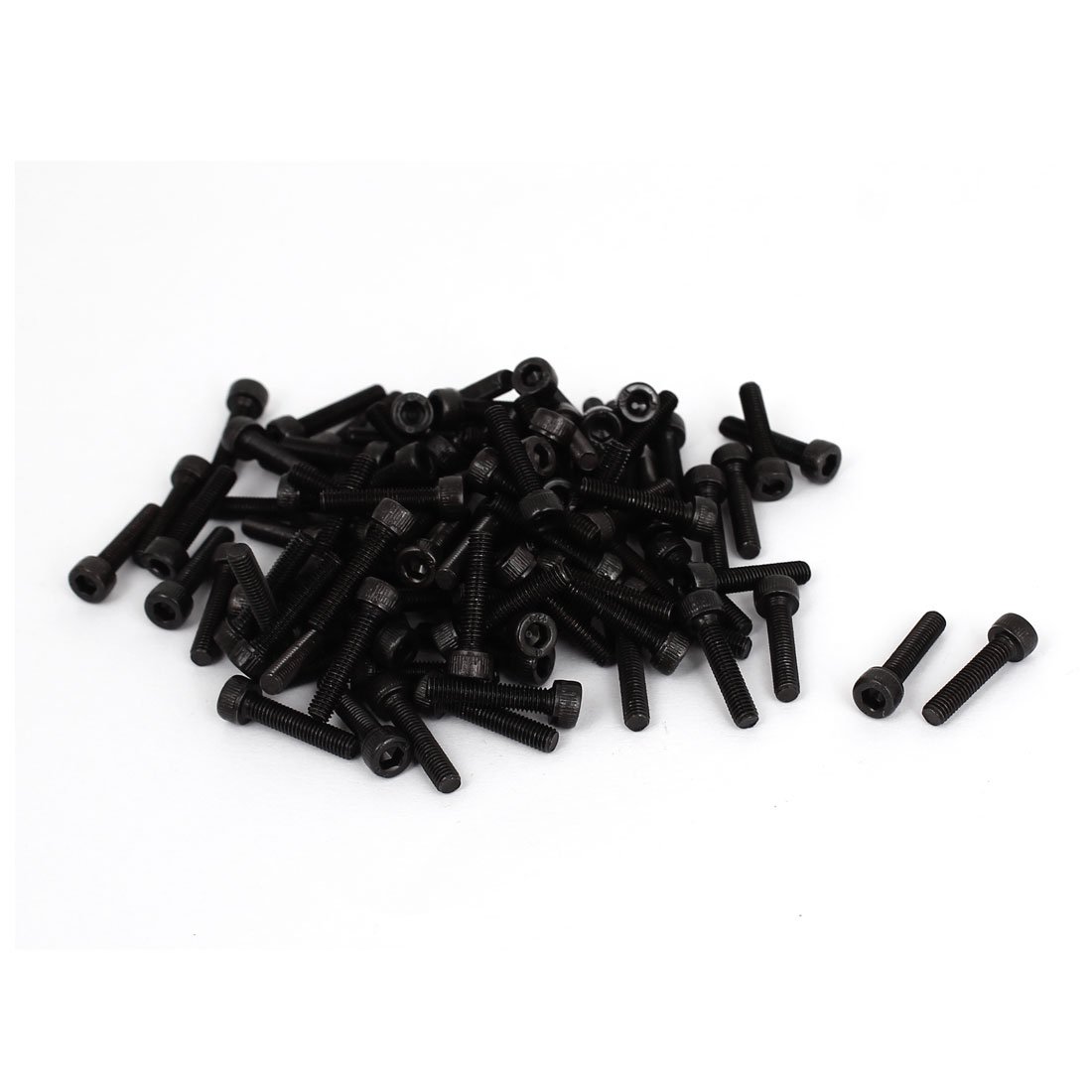 Uxcell Black Sourcingmap M3x14mm Screw Cap Point Hex Socket Screws Bolts 100Pcs
