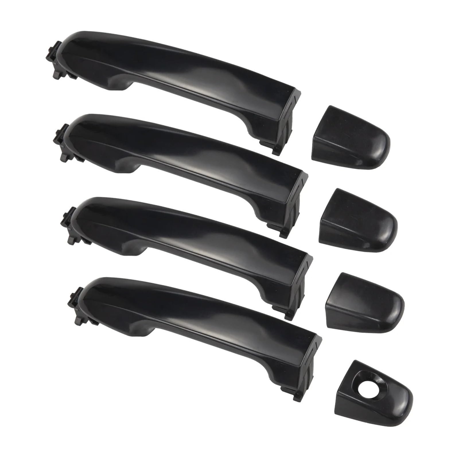 Ropaix One Color Side Exterior Door Handle For Toyota For Camry 2012-2017 69210-06200 69210-60170 4 Pieces Exterior Rear Door Handle With End Cap Black