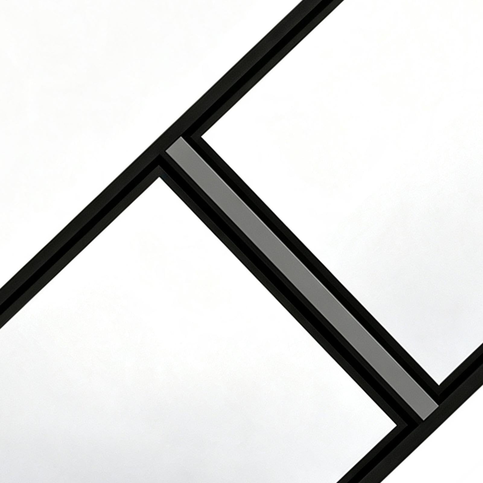 Specchio intero da parete, 118 x 31 cm, pieghevole in tre , con manico